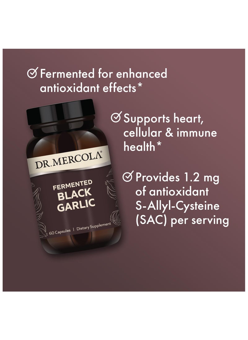 Dr. Mercola Fermented black garlic 60 capsules, dietary supplement  - Image 4