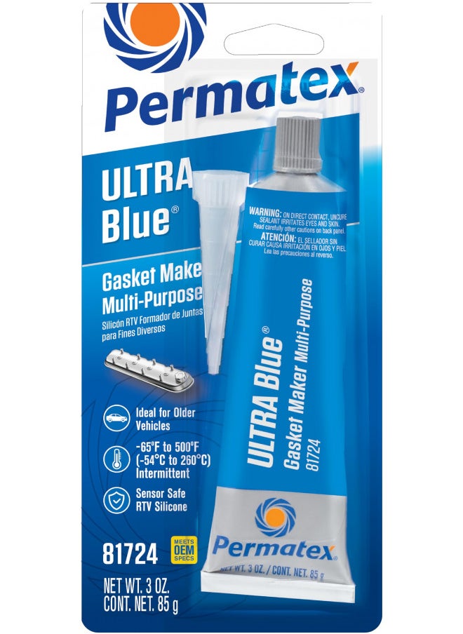 Permatex 81724-12PK Sensor-Safe Ultra Blue RTV Silicone Gasket Maker, 3.35 oz. Tube (Pack of 12) - pzsku/ZEBBDC331F9D0D747223EZ/45/_/1731696460/354f29a1-9f2f-4ef8-9d6b-bbb43c72cfaf