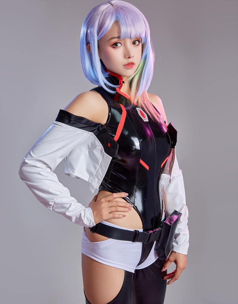 Cosplay.fm Womenâ€™s Anime Cosplay Costume PU Leather Punk Cosplay Outfit (black, M) - Image 5