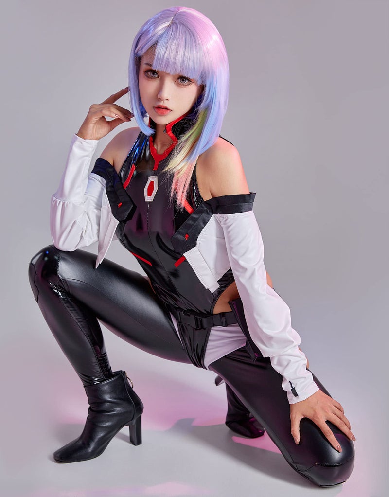 Cosplay.fm Womenâ€™s Anime Cosplay Costume PU Leather Punk Cosplay Outfit (black, M) - Image 2