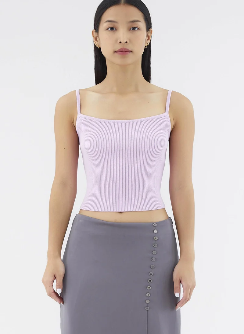 ذا اديتورز ماركت Marloe Rib Crop Top