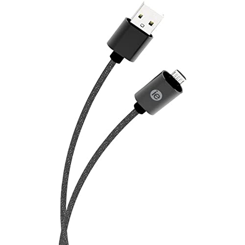 iEssentials IEN-BC6M-BK Charge & Sync Braided Micro USB to USB Cable, 6ft (Black) - Image 5