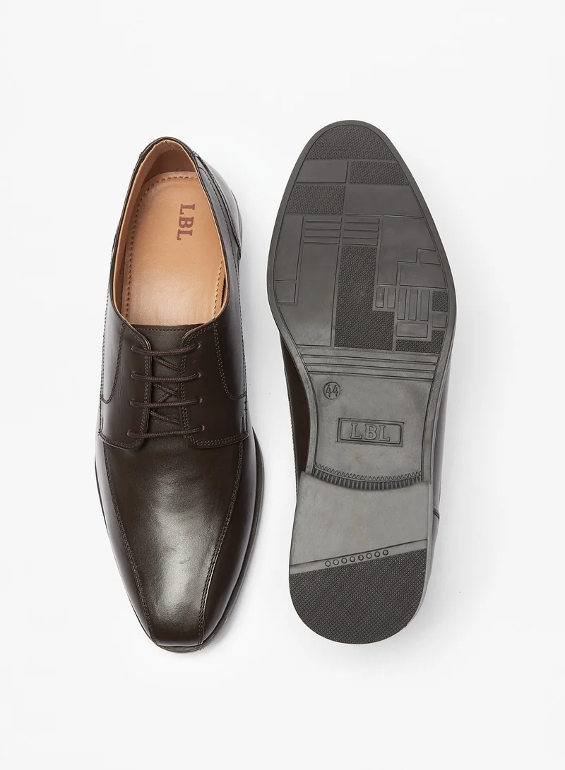 LBL by Shoexpress Mens Solid Lace-Up Derby Shoes