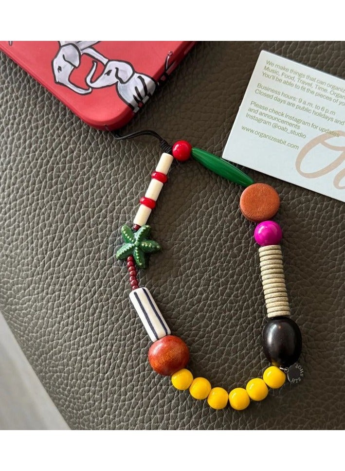 NIBEMINENT Phone Charm/ Chain Strap for Women Girls,Summer Beach Star Cell Phone Case Lanyard Wrist Strap