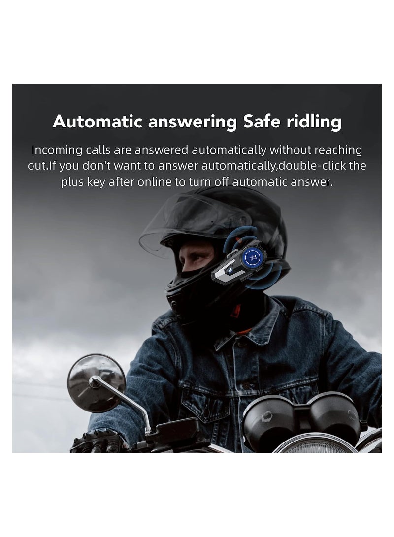 SOLARAE Motorcycle Helmet Bluetooth Headset, Sking Earphone, CVC Noise Cancellation Stereo Music Automatic Answering, 90 Hours Playing Time High Sound Ultra-Thin Headset, for All Helmets, Traveling Outdoors - Image 3