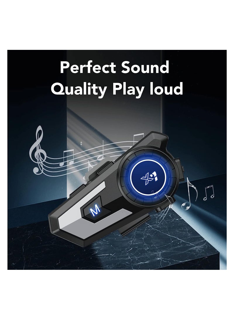 SOLARAE Motorcycle Helmet Bluetooth Headset, Sking Earphone, CVC Noise Cancellation Stereo Music Automatic Answering, 90 Hours Playing Time High Sound Ultra-Thin Headset, for All Helmets, Traveling Outdoors - Image 5