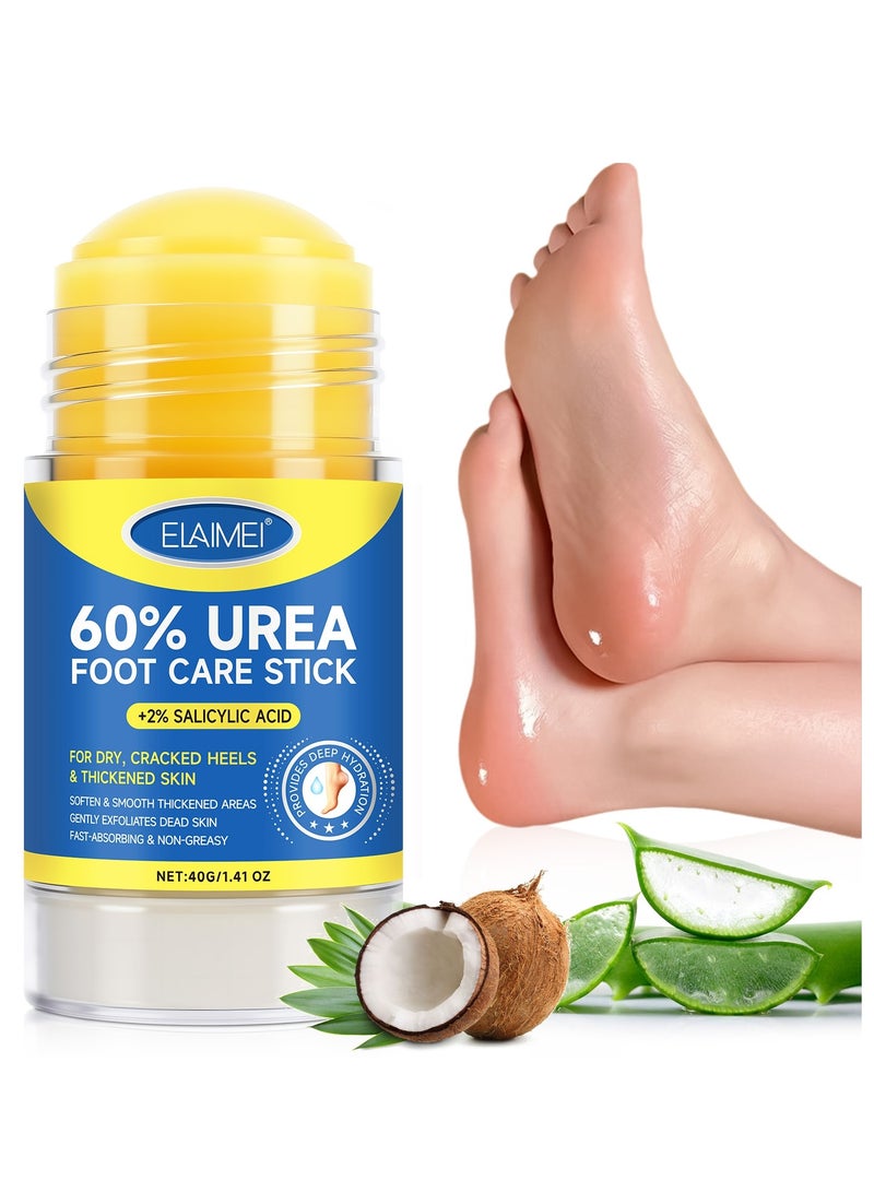Elaimei 40g Urea Cream 60% Urea plus 2% Salicylic Acid for Dry Cracked Feet & Hands Heels Knees Elbows Hands Repair Treatment Balm Moisturizes & Remove Callus Dead Skin & Softens Toenails  - Image 2