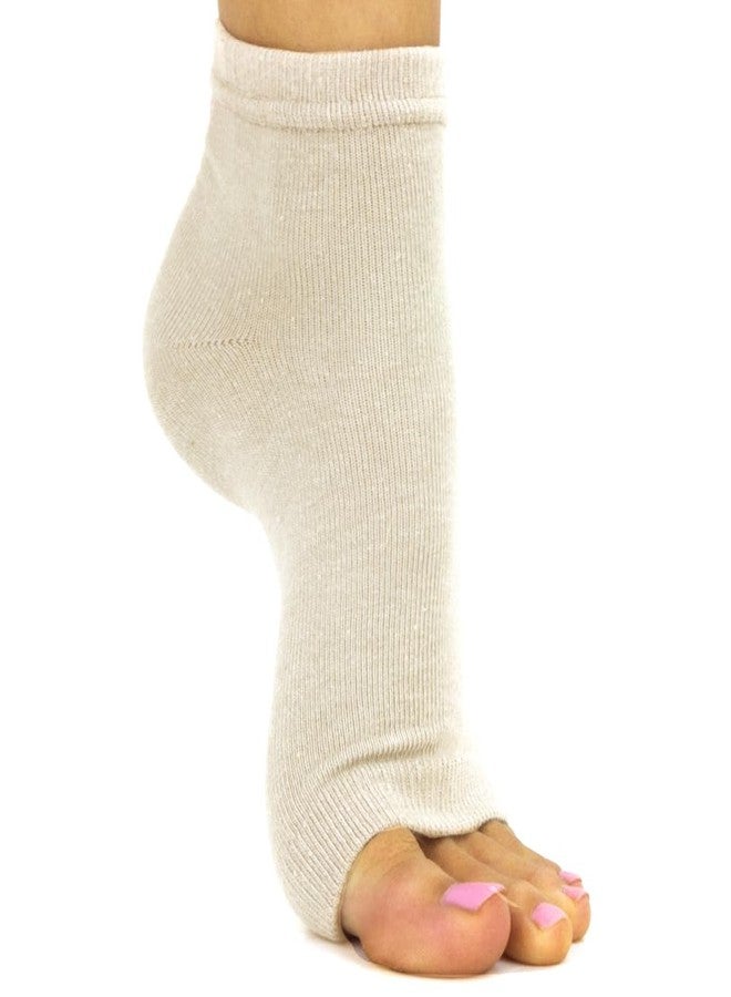 Freetoes جوارب فريتويس بدون أصابع - 3 أزواج. 1-خوخي، 1-كريمي، 1-بني - Image 3