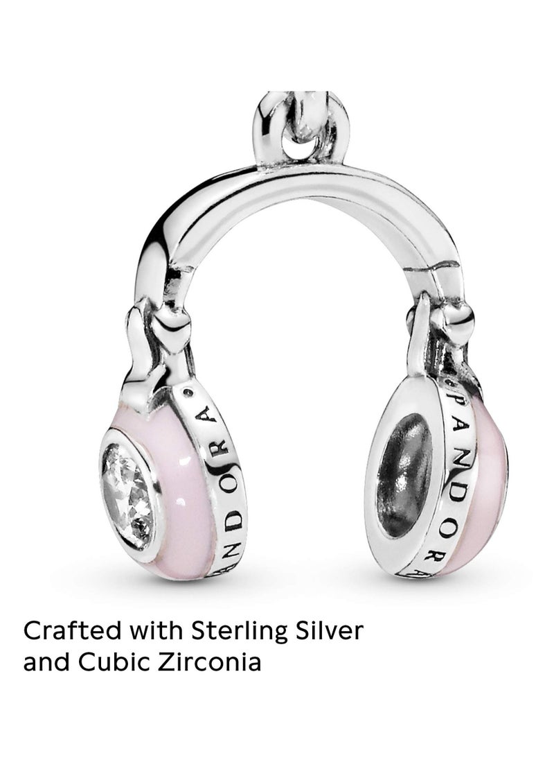 PANDORA - PANDORA Jewelry Headphone Pendant 925 Sterling Silver Cubic Zirconia - Image 1