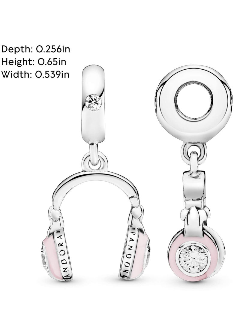 PANDORA - PANDORA Jewelry Headphone Pendant 925 Sterling Silver Cubic Zirconia - Image 1
