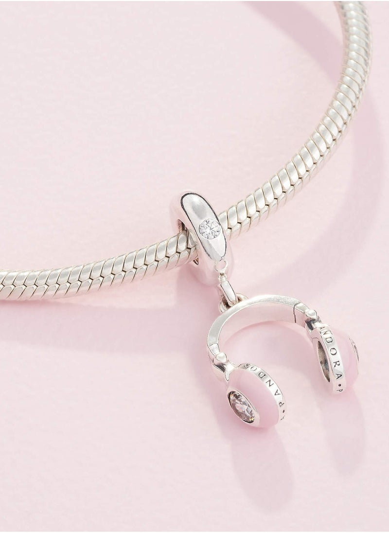 PANDORA - PANDORA Jewelry Headphone Pendant 925 Sterling Silver Cubic Zirconia - Image 1