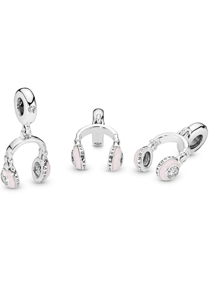 PANDORA - PANDORA Jewelry Headphone Pendant 925 Sterling Silver Cubic Zirconia - Image 1