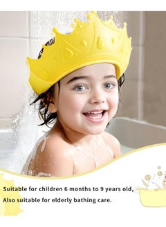 Baby Shower Cap Shield Kids Bathing Cap Bath Hat Crown Bath Shampoo Hat, Baby Kids Shower Cap for Protector Head Eye Ear, Baby Hair Washing Guard Protection Visor Hat for Toddler, Children (Yellow) - pzsku/ZEBBE1416AF25072C4CFBZ/45/_/1724487947/cc77609e-e8f7-49dd-b940-cd0da5161634