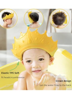 Baby Shower Cap Shield Kids Bathing Cap Bath Hat Crown Bath Shampoo Hat, Baby Kids Shower Cap for Protector Head Eye Ear, Baby Hair Washing Guard Protection Visor Hat for Toddler, Children (Yellow) - pzsku/ZEBBE1416AF25072C4CFBZ/45/_/1724487978/b13488b9-9695-490a-af03-daa8148e35a3