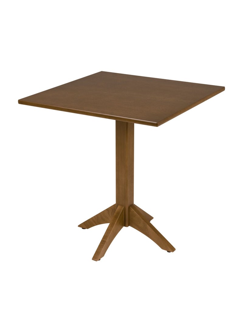 TRAMONTINA Since 1911,Made in Brazil-  London 4 Seats Square Pedestal Table in Almond-Colored Brazilian Tauari Wood  - Image 1