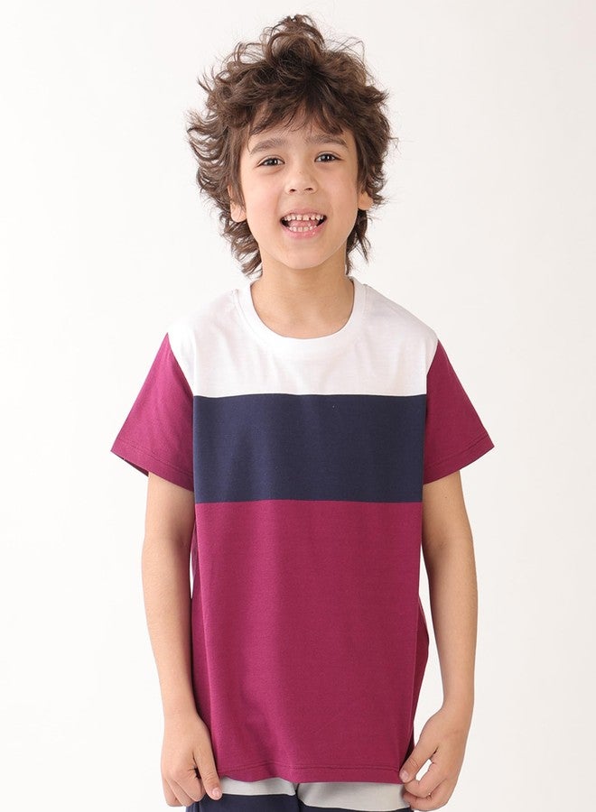 انثريلو طقم شورتات نوم صيفية من أنثريلو، باللون الكحلي والرمادي المخطط، بتصميم متباين - متعدد الألوان - Image 5