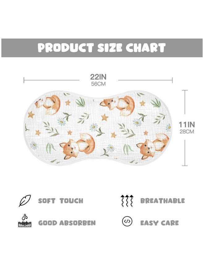 Kigai Baby Burp Cloths 2 Pack- Fox Baby Cartoon Super Absorbent and Soft Burping Rags - Cotton Burp Clothes Set for Boys and Girls - Image 2