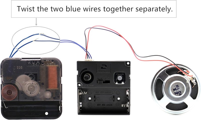 TIKROUND Youngtown 12888 Trigger Quartz Clock Movement with Music Chime Box 5/16 Inch Maximum Dial Thickness, 25/32 Inch Total Shaft Length - Image 5
