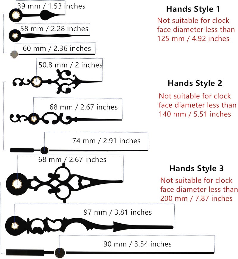 TIKROUND Youngtown 12888 Trigger Quartz Clock Movement with Music Chime Box 5/16 Inch Maximum Dial Thickness, 25/32 Inch Total Shaft Length - Image 4