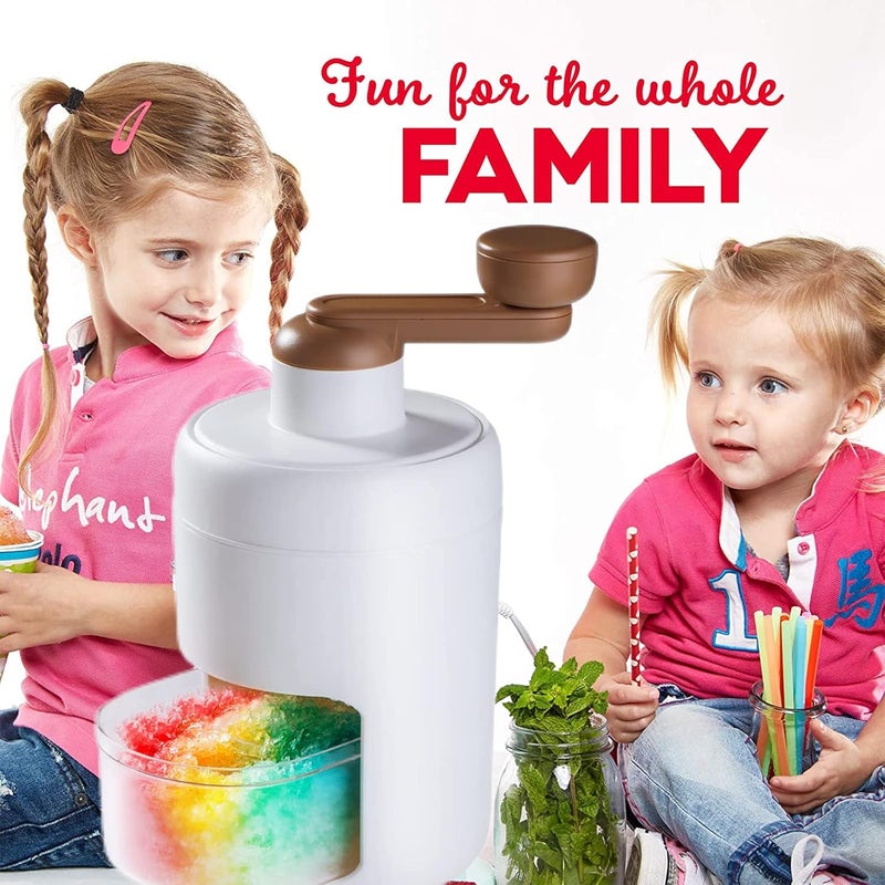 جليفار دليل ماكينة حلاقة الثلج - ماكينة صنع الثلج المخروطي - صانعة ثلج صغيرة الحجم، تصميم مناسب للأطفال، حلويات سريعة التجميد في المنزل، مثالية للصيف والسفر والمرح في المطبخ - Image 4