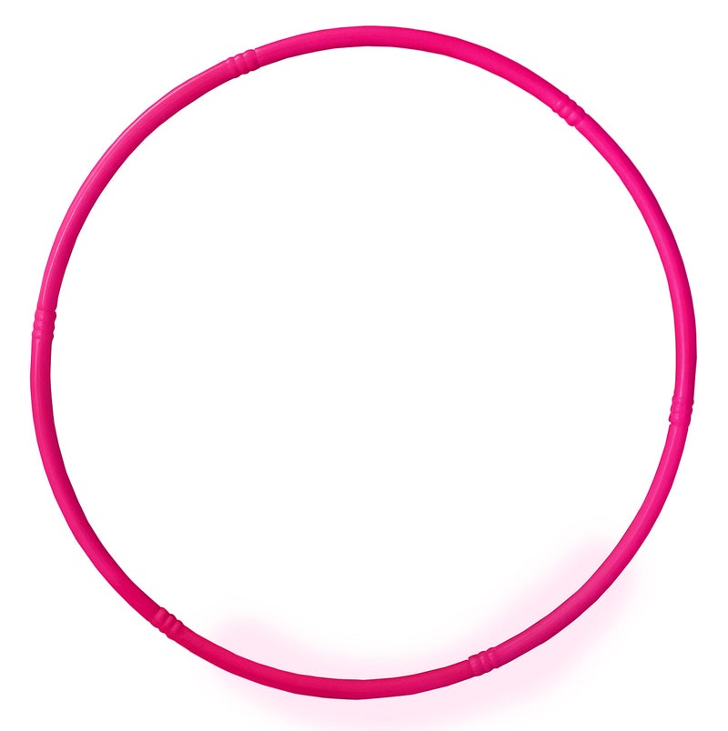 Toy Cloud Hoola Hoop Adults Exercise Classic Colour Interlockable Pieces Hula Hoop for Kids Girls Women Fitness Rings Adjustable 3 Size 17-27 Inch (Pink) - Image 1