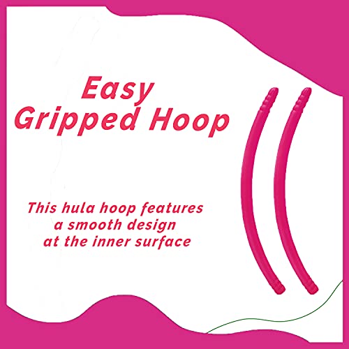 Toy Cloud Hoola Hoop Adults Exercise Classic Colour Interlockable Pieces Hula Hoop for Kids Girls Women Fitness Rings Adjustable 3 Size 17-27 Inch (Pink) - Image 5