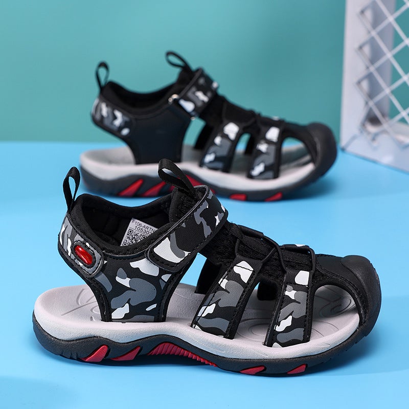Summer Boys' Closed-Toe Sandals - Soft-Soled Non-Slip Beach Shoes for Kids