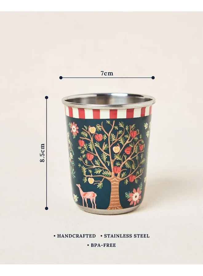 Chumbak Chinar Steel Tumblers - Set of 2, 220 ml | Kashmir Trails