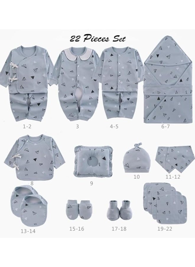 هلايايا طقم هدايا HALAYAYA للمولود الجديد ملابس وإكسسوارات قطنية فاخر للبنات والأولاد من 0 إلى 3 أشهر - Image 2