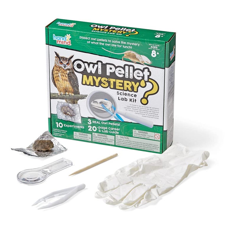 hand2mind Animal Science Kit for Kids 8-12, Kids Science Kit with Fact-Filled Guide, Learn About Animal Biology and Dissect Owl Pellets, STEM Toys, 10 Science Experiments - Image 1