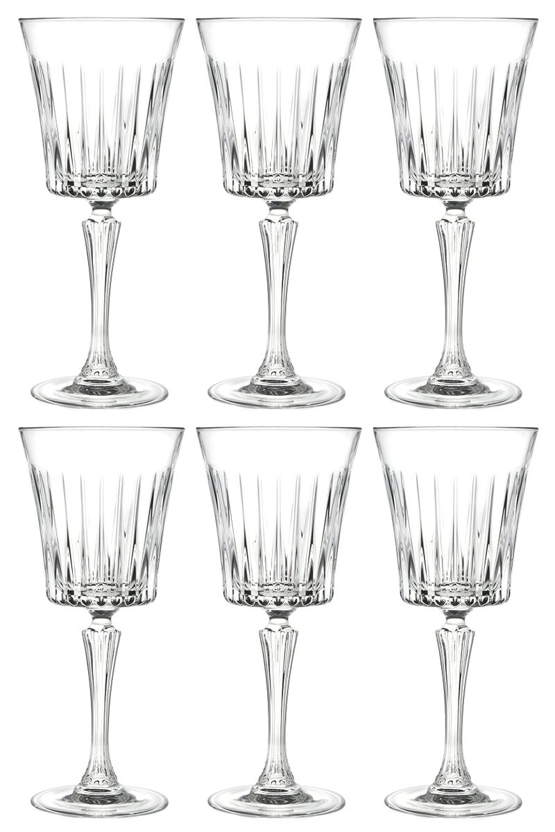 Barski Wine Glass  Goblet  Red Wine  White Wine  Water Glass  Stemmed Glasses  Set of 6 Goblets  Crystal like Glass  10 oz Beautifully Designed Made in Europe