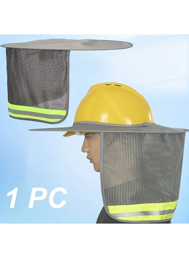 1pc Outdoor Sunshade Hat Brim Breathable Safety Curtain Construction Sun Protection Panel - Image 2