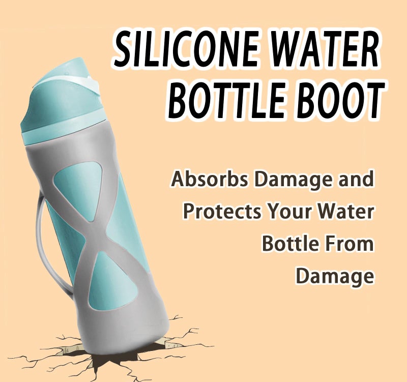 JRSENL Silicone Water Bottle Boot for Owala 24 oz, Silicone Case with Handle, Anti-Slip Protective Sleeve Protector, Reduce Damage and Provide Comprehensive Protection for FreeSip(White) - Image 2