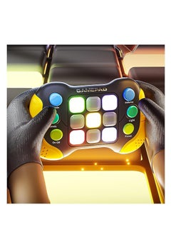 OUYoo OUYoo Handheld Game Console, Quick Push Game Fidget Toys for Children Adults, Pop Game It Electronic Game Anti-Stress Toy Gifts for Kids.（Yellowish black）  - Image 2
