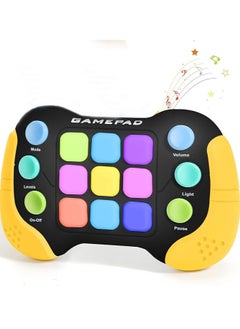 OUYoo OUYoo Handheld Game Console, Quick Push Game Fidget Toys for Children Adults, Pop Game It Electronic Game Anti-Stress Toy Gifts for Kids.（Yellowish black）  - Image 1