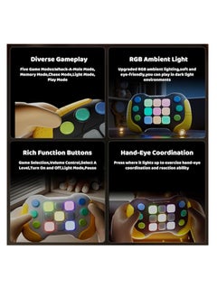 OUYoo OUYoo Handheld Game Console, Quick Push Game Fidget Toys for Children Adults, Pop Game It Electronic Game Anti-Stress Toy Gifts for Kids.（Yellowish black）  - Image 5