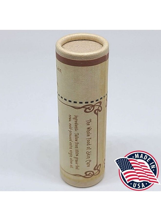 vintage tradition - Moisturizing Beef Tallow Lip Butter Unscented Tube Lip Moisturizer For Sensitive Skin Hydrates & Soothes Dry Lips Grassfed Tallow Balm For Skin Care By Vintage Tradition 0.5 Fl. Oz. - Image 1