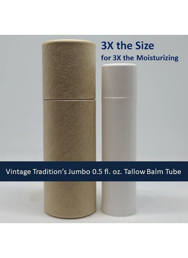 vintage tradition - Moisturizing Beef Tallow Lip Butter Unscented Tube Lip Moisturizer For Sensitive Skin Hydrates & Soothes Dry Lips Grassfed Tallow Balm For Skin Care By Vintage Tradition 0.5 Fl. Oz. - Image 1