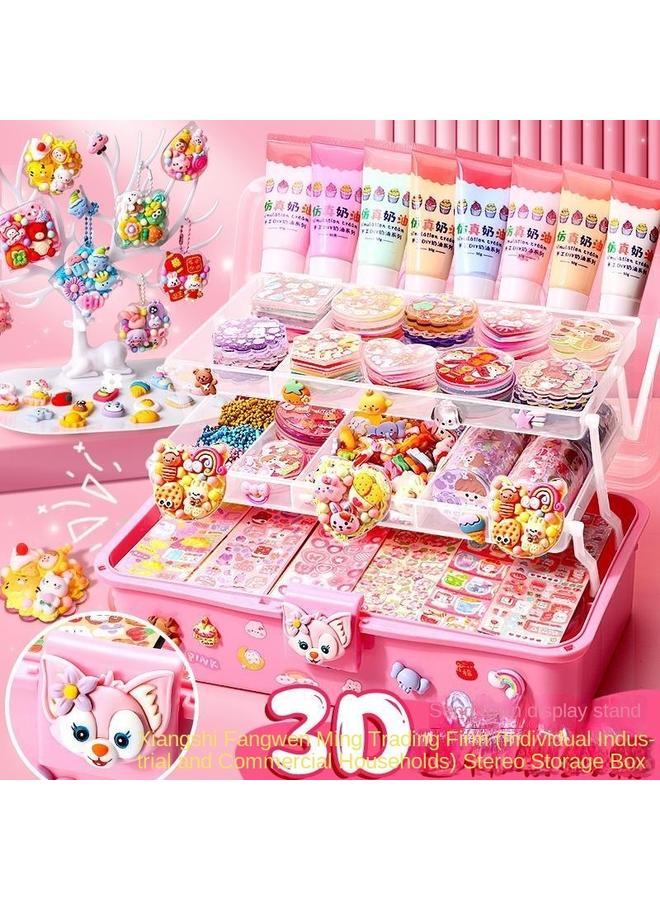 Bluejw Cream Gel Goo Card Sticker Big Suit Birthday Christmas Gift DIY Girls Children's Toys Hand Account Gift Box Collection - Image 2