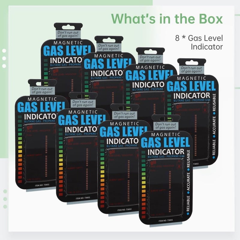 8 Pcs Reusable Magnetic Propane Gas Level Indicator for BBQ Camping Kitchen Tanks - Image 5