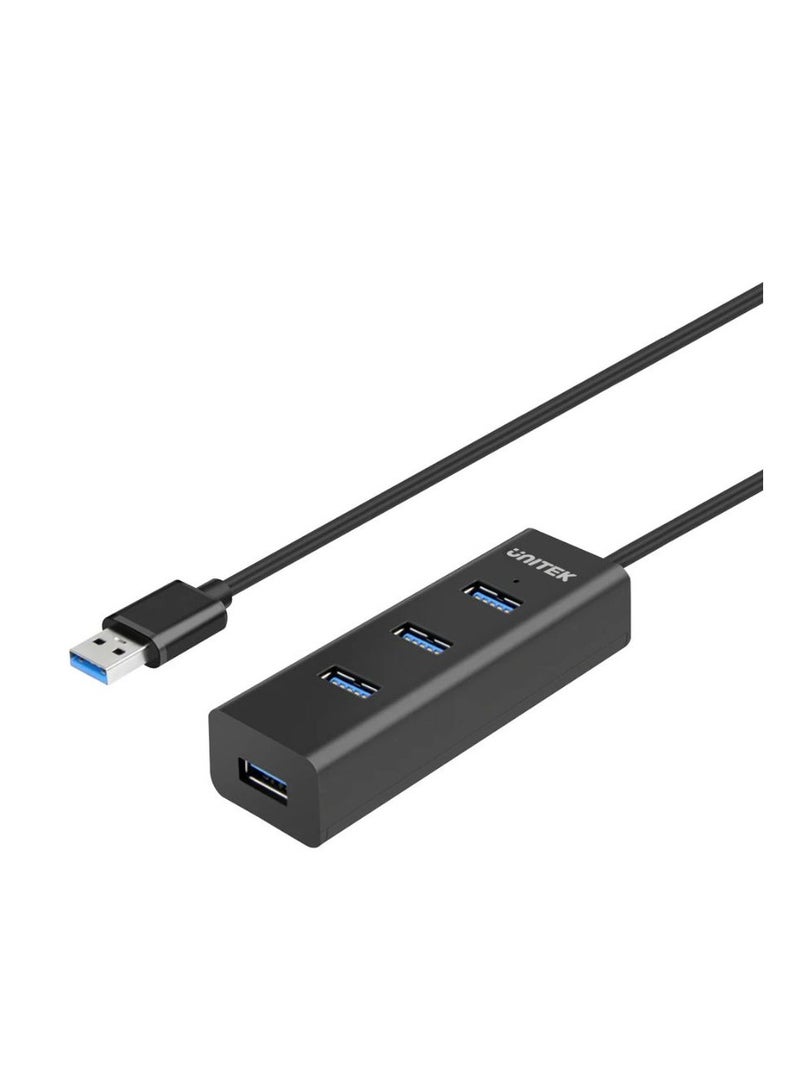 UNITEK 4 Ports Powered USB 3.0 Hub with High-Speed Data Transfer, External Power Supply, and Universal Compatibility for All Your Devices - Image 1