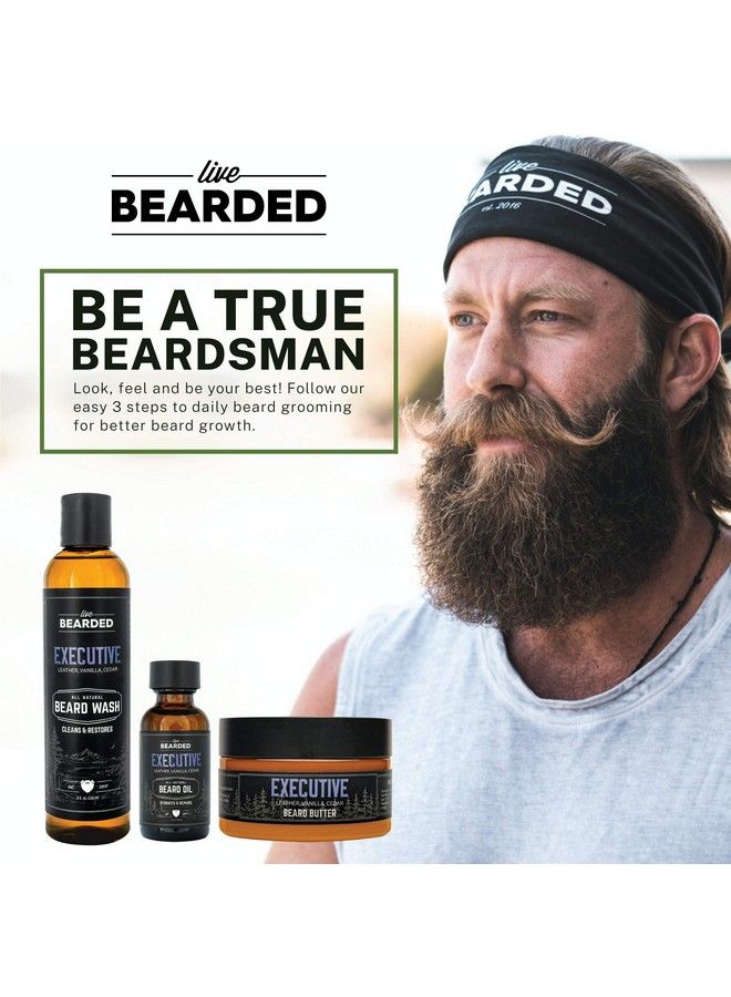 Live Bearded : 3Step Beard Grooming Kit Straight Up Beard Wash Beard Oil And Beard Butter Allnatural Ingredients With Shea Butter Jojoba Oil And More Beard Growth Support Made In The Usa - Image 4