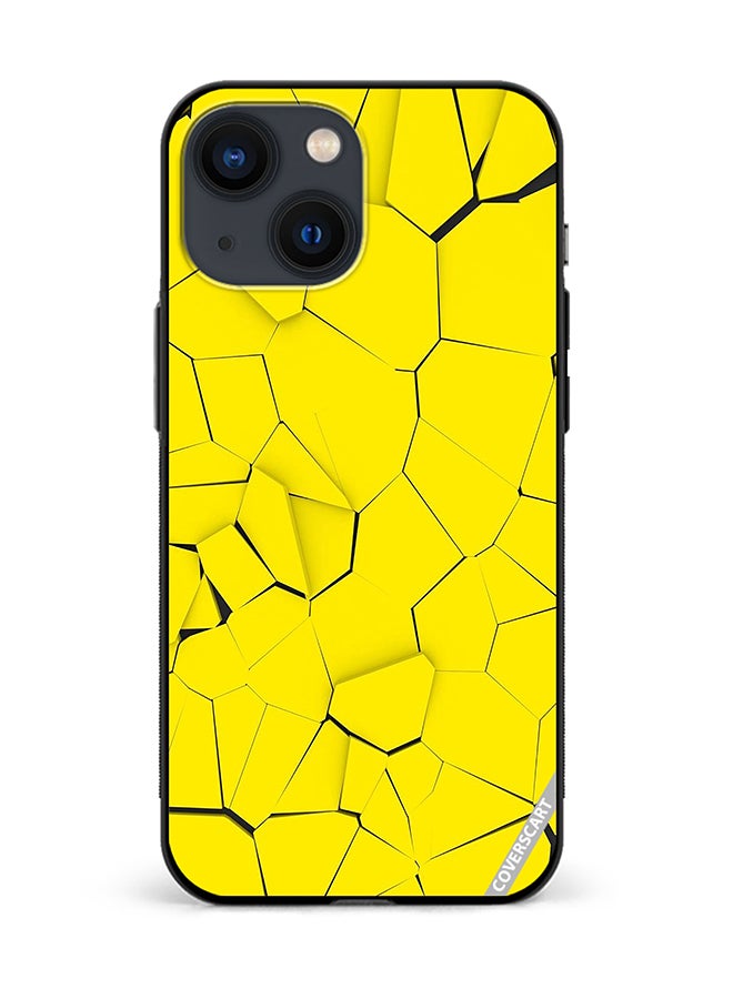 COVERSCART Protective Case Cover For Apple iPhone 13 Mini Abstract Design Yellow
