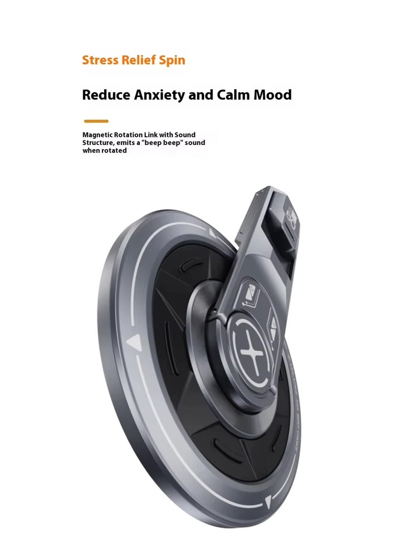 MagX Universal Magnetic Phone Stand with 360° Rotation Premium Aluminum Alloy Desktop Holder Strong Magnetic Grip for All Phones  MagSafe Compatible & Android with Sticker  Hands-Free Desk Stand - Image 5
