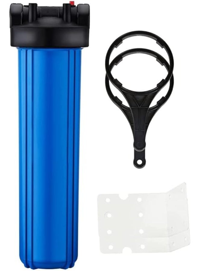 ROBIZ فلتر مياه كبير أحادي المرحلة 20'' ب housing أزرق كبير 1” مدخل ومخرج مع خرطوشة مجانية - Image 1