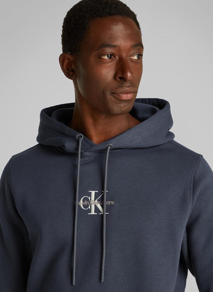 Calvin Klein Jeans Logo Print Long Sleeve  Hoodie  - Image 3