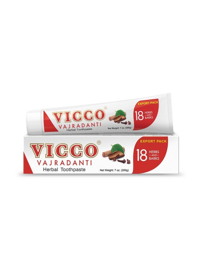 VICCO Vicco Vajradanti Herbal Ayurvedic Toothpaste -Natural Astringent and Analgesic| Consists of 18 Herbs, 100% Natural, Vegan & Cruelty-Free (Pack of 3 x 7oz)  - Image 5