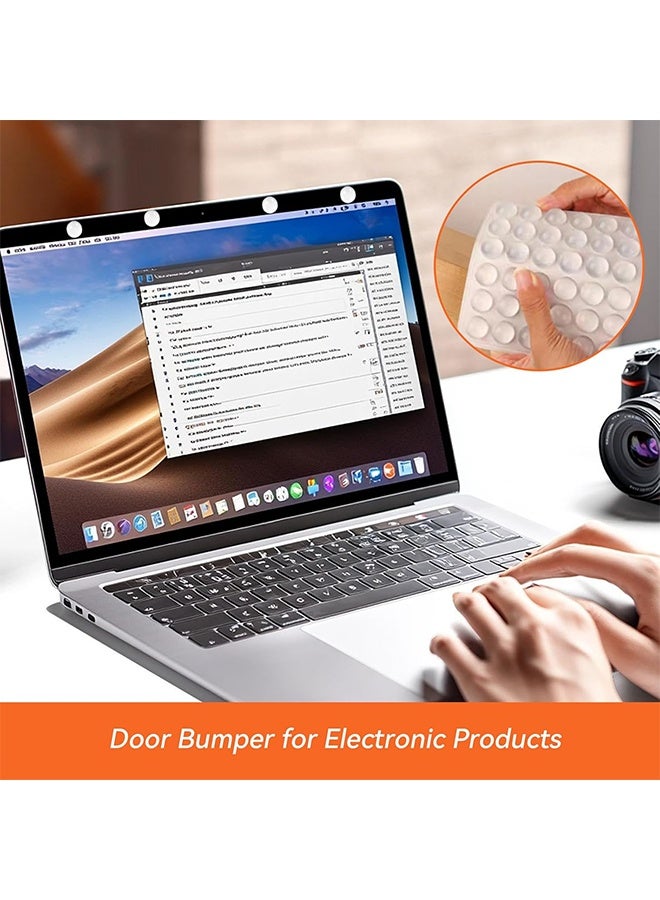 200 PCS Self-Adhesive Bumper Pads Hemispherical Shape Noise Dampening 8mmx3mm Rubber Feet for Cabinets, Small Appliances, Electronics, Picture Frames, Furniture, Drawers, Cupboards (Clear) - Image 3