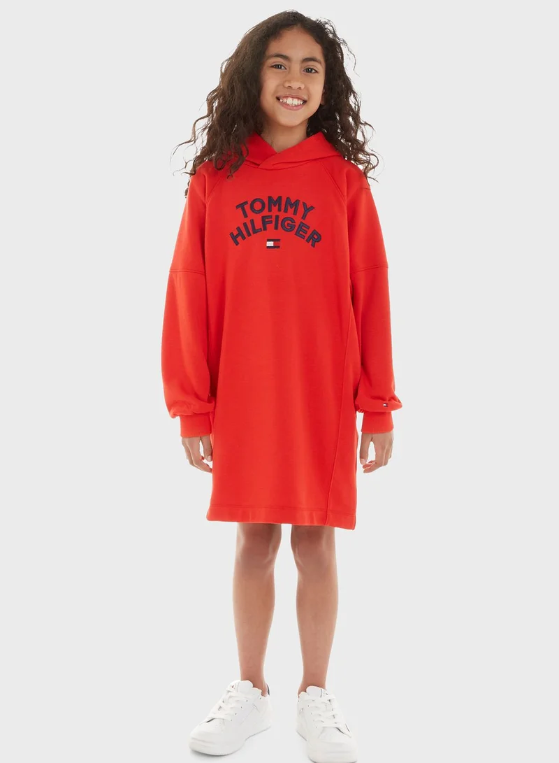 TOMMY HILFIGER Youth Logo Hoodie Dress