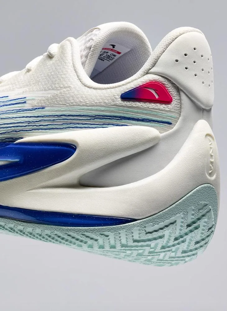 ANTA White/Blue Men’s Low-Top Outdoor Basketball Shoes – “Cement Star” Grip & Cushioning System for Men | Best Price UAE